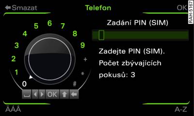 Zadání PIN (SIM)